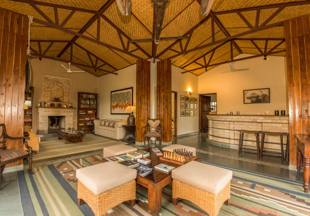 Conference space prepared for a corporate retreat