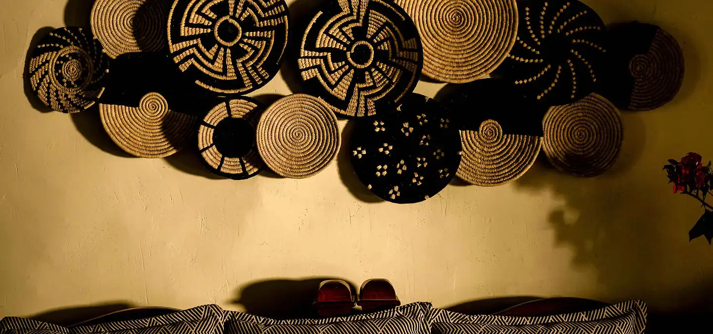 Gondia cottage warm bedroom detail